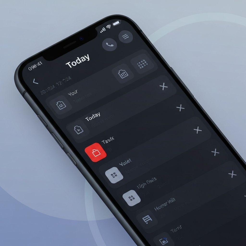 Create a modern todo list with dark mode and categories